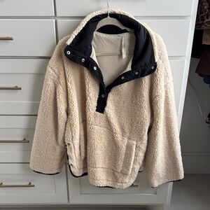 FP Movement by Free People Cream Teddy Jacket
